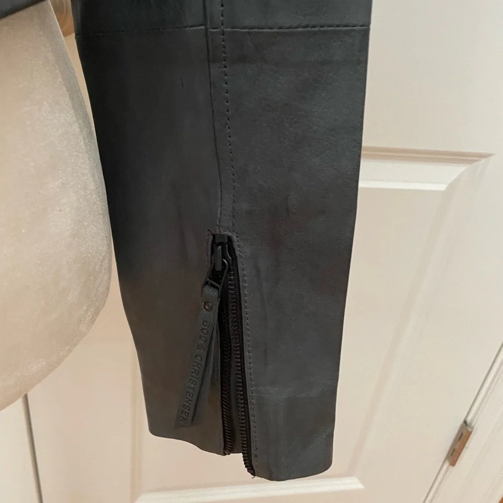 Genuine Leather Moto Jacket With Detachable Hood from BOD & CHRISTENSEN - Picture 8 of 12